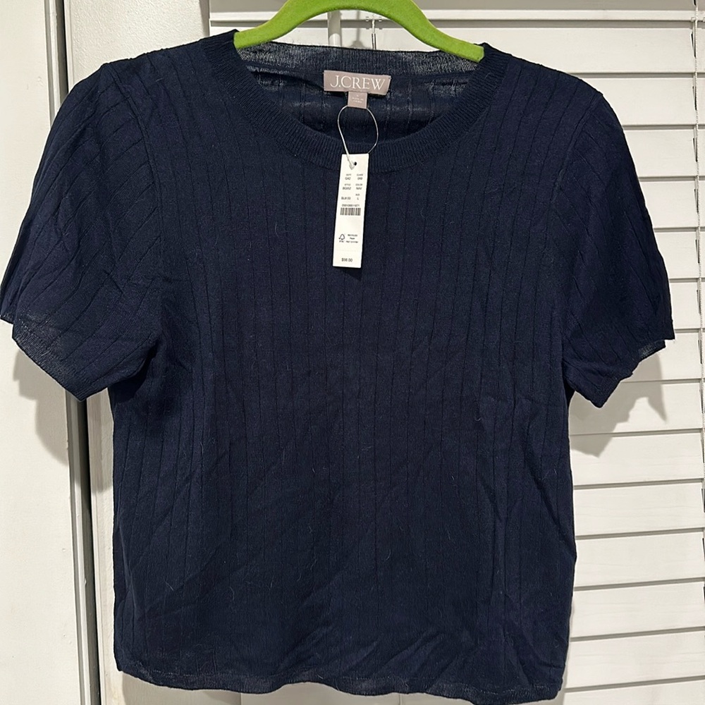 Jcrew navy cashmere blend sweater tee